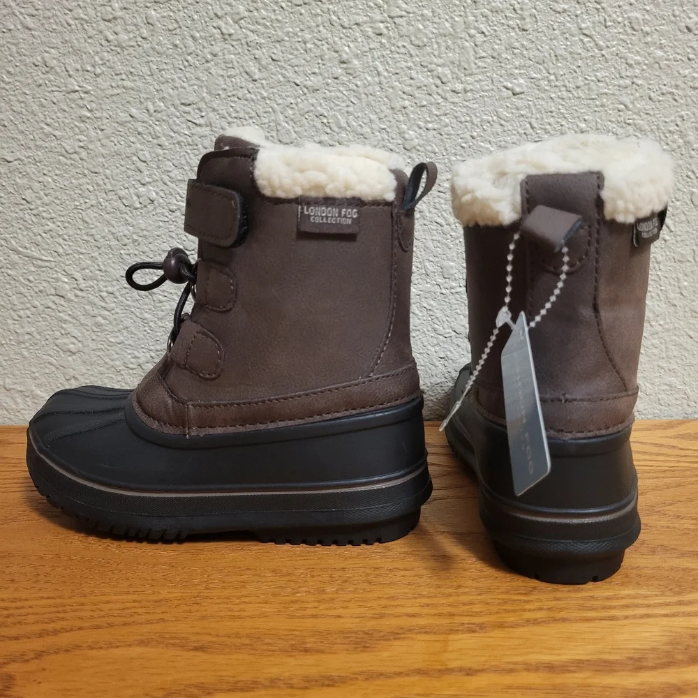 NWT London Fog Collection Brown & Black Lil Oxford Boots Size 9